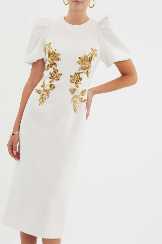 Versailles Midi Dress Ivory