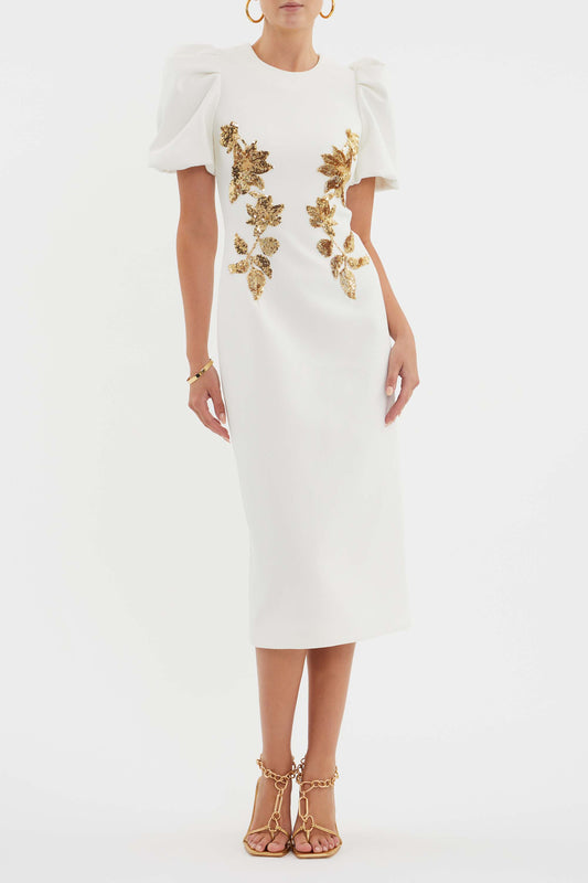 Versailles Midi Dress Ivory