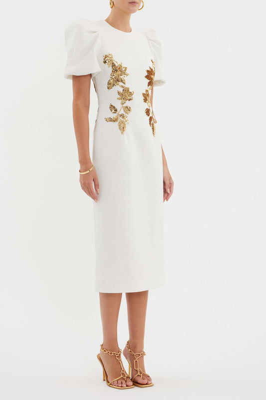 Versailles Midi Dress Ivory