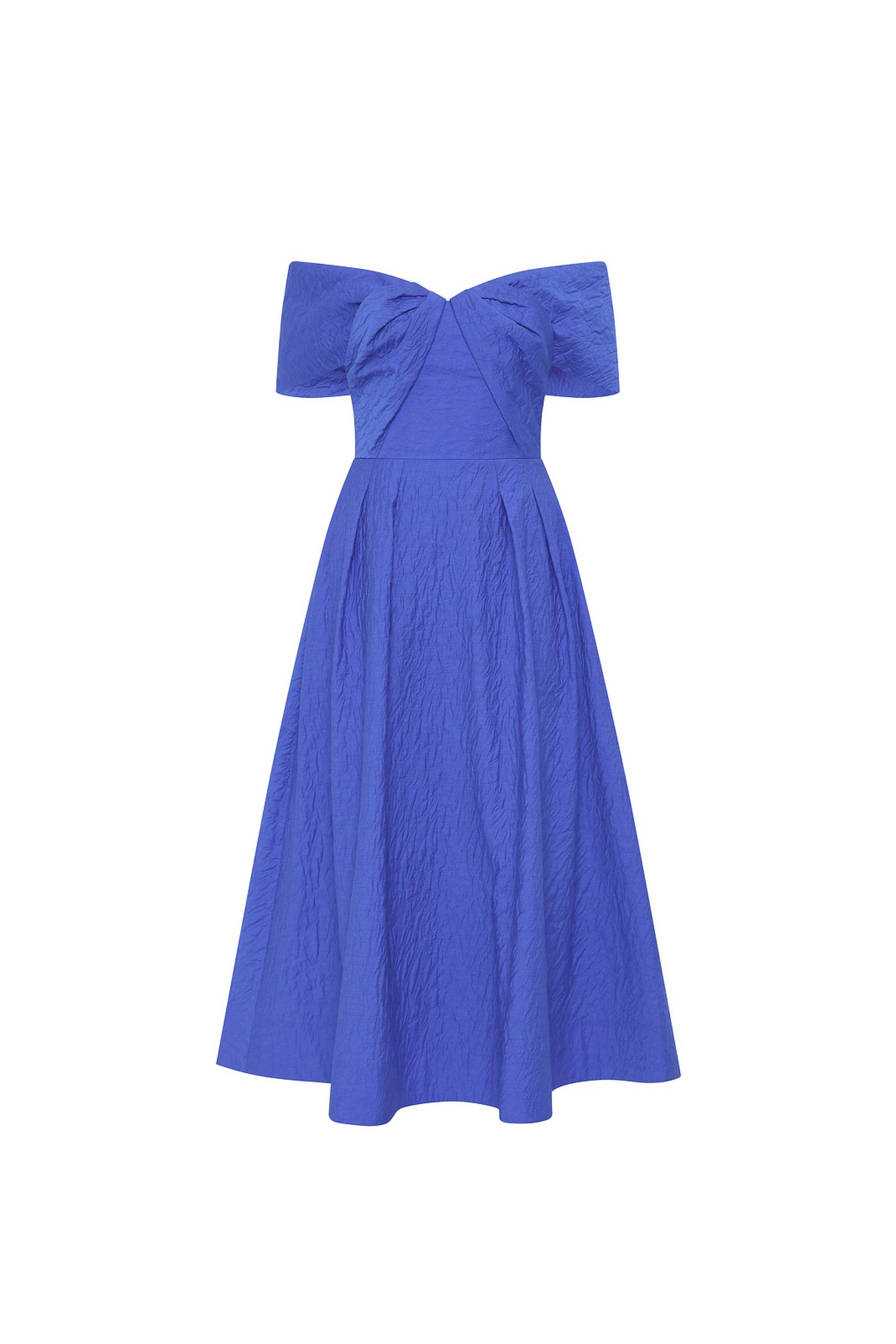 REBECCA VALLANCE オフショル フラワーモチーフ パープル ドレス Viola Midi Dress – Rebecca Vallance