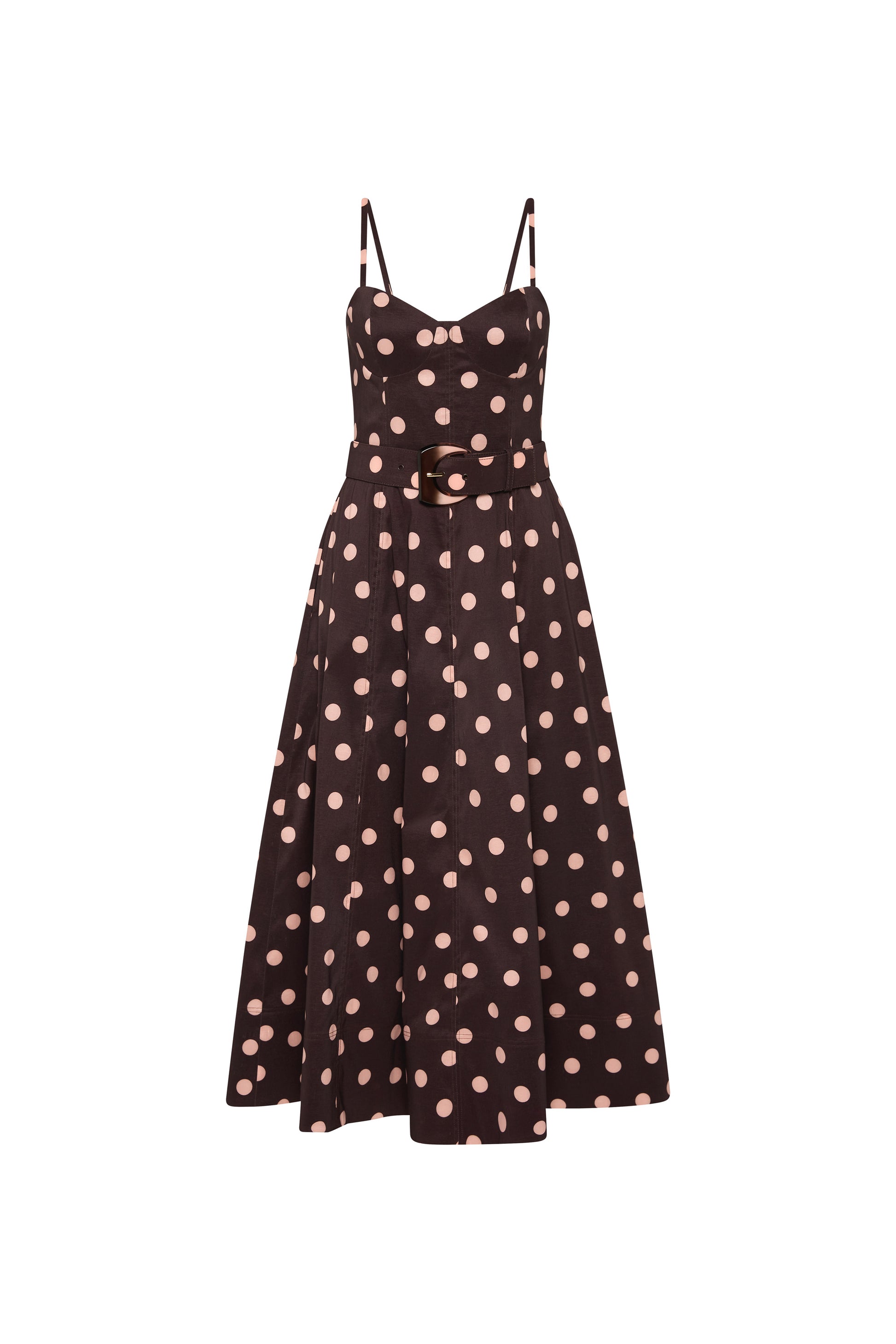 Vivianne Strap Midi Dress Brown Size 6 Vivianne Strap Midi Dress Brown Size 6