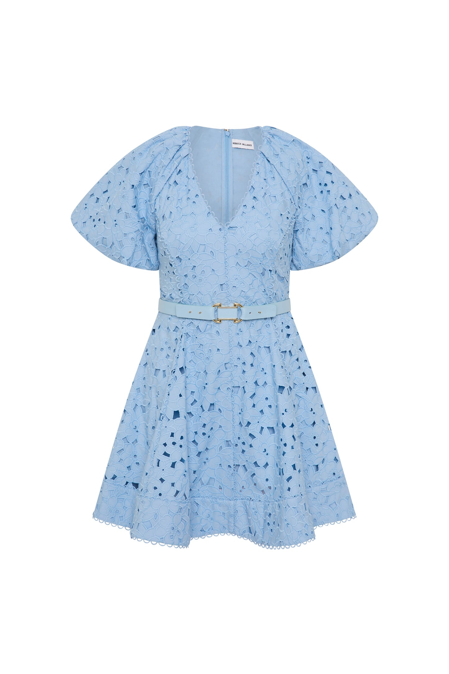 rebecca vallance - ava strap mini dress blue size 10 Just Landed and already only 1 Left The Rebecca Vallance Emma Mini Dress is the ultimate statement piece. A timeless black-and-white palette, bold puff sleeves, and tailored fit make it